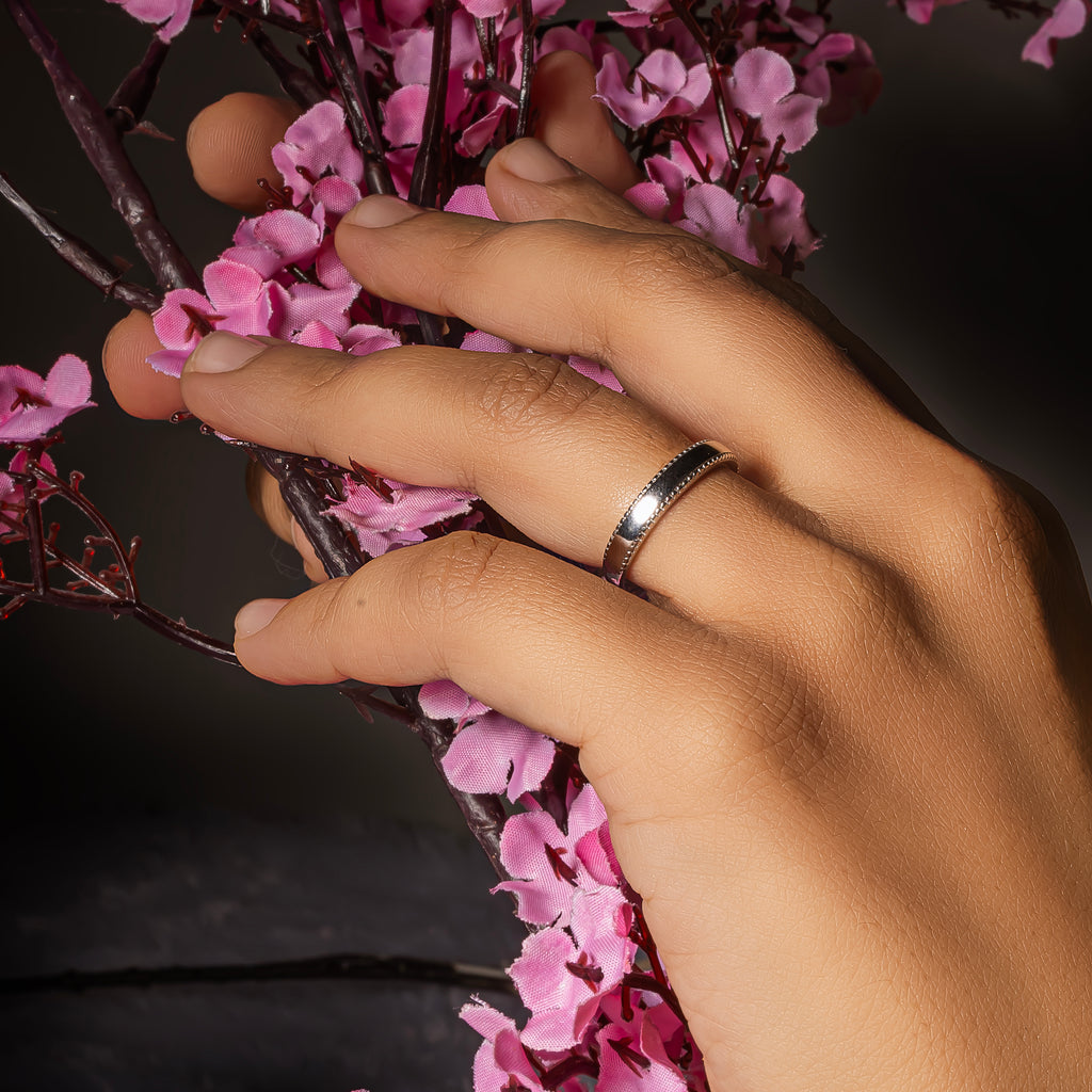Adjustable Glossy Silver Love Band