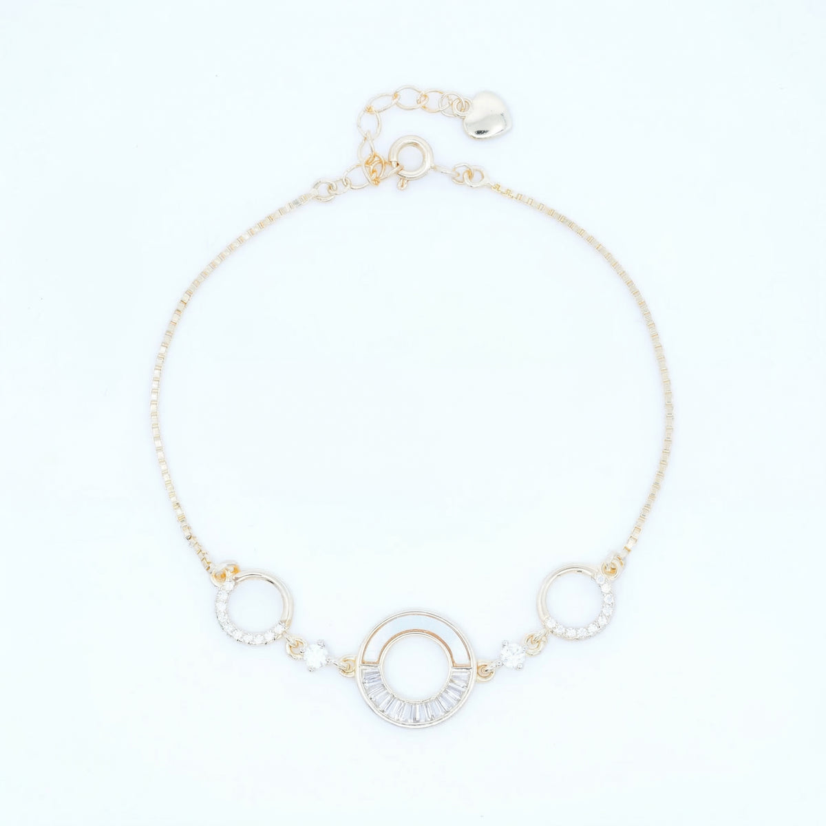 Silver Designer Choki Cz Bracelet Gold Plated