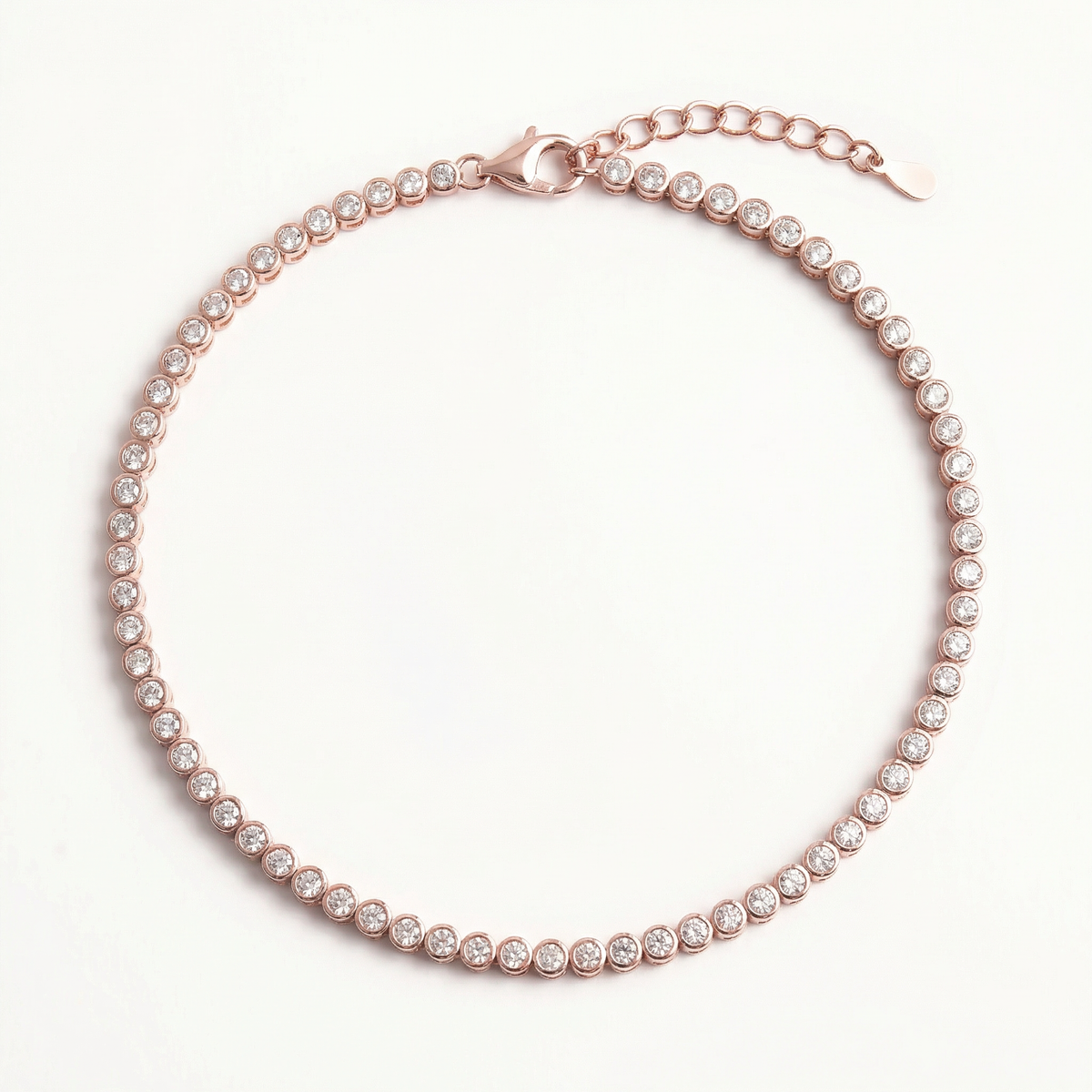 Rosegold Zircon Delicate Tennis Bracelet