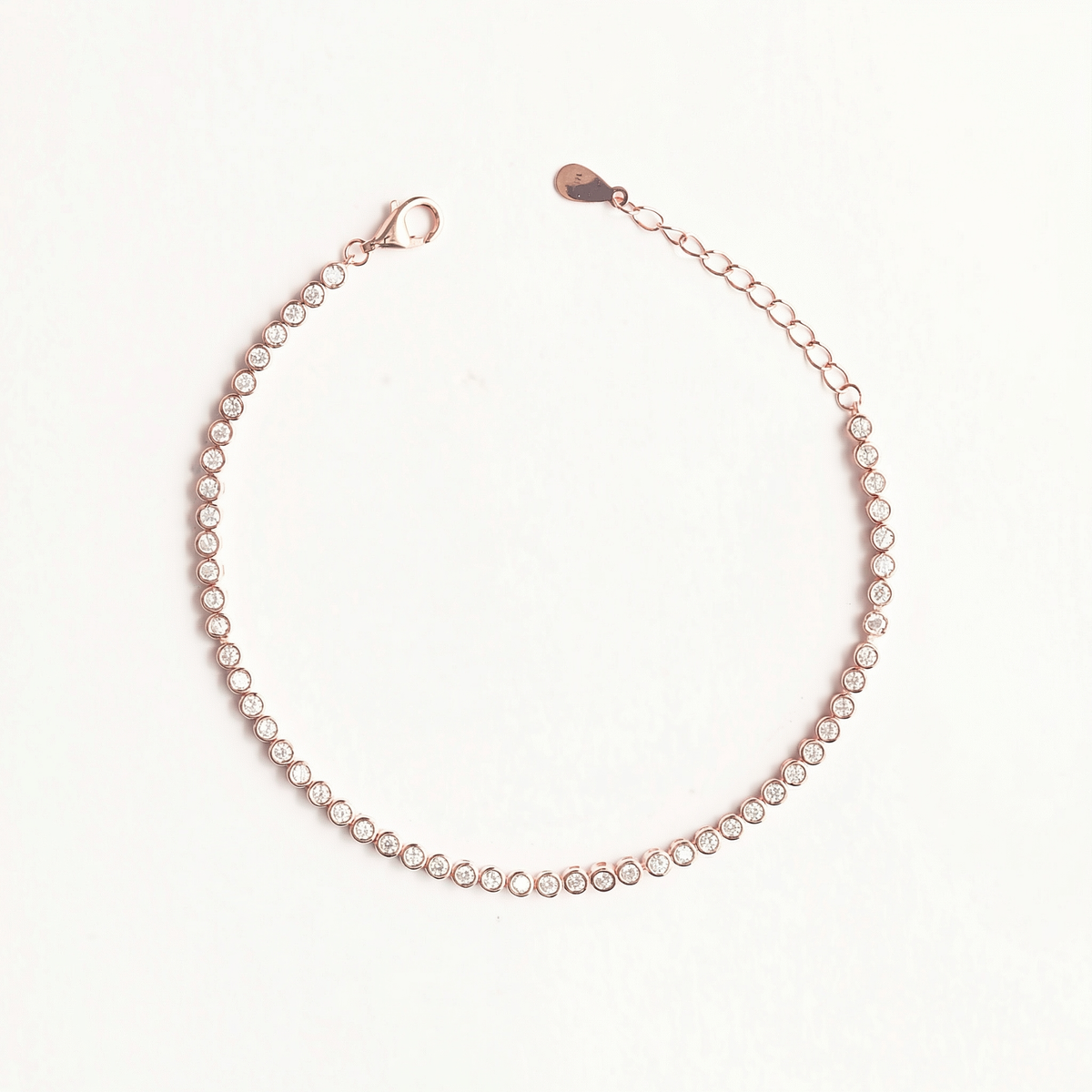Rosegold Zircon Delicate Tennis Bracelet