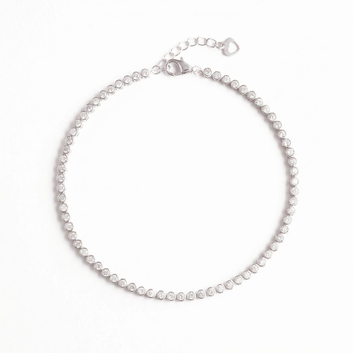 Silver Zircon Delicate Tennis Bracelet