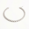 Silver Medium Floral Tennis Bracelet
