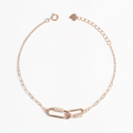 Interlocked Rose Gold Bracelet