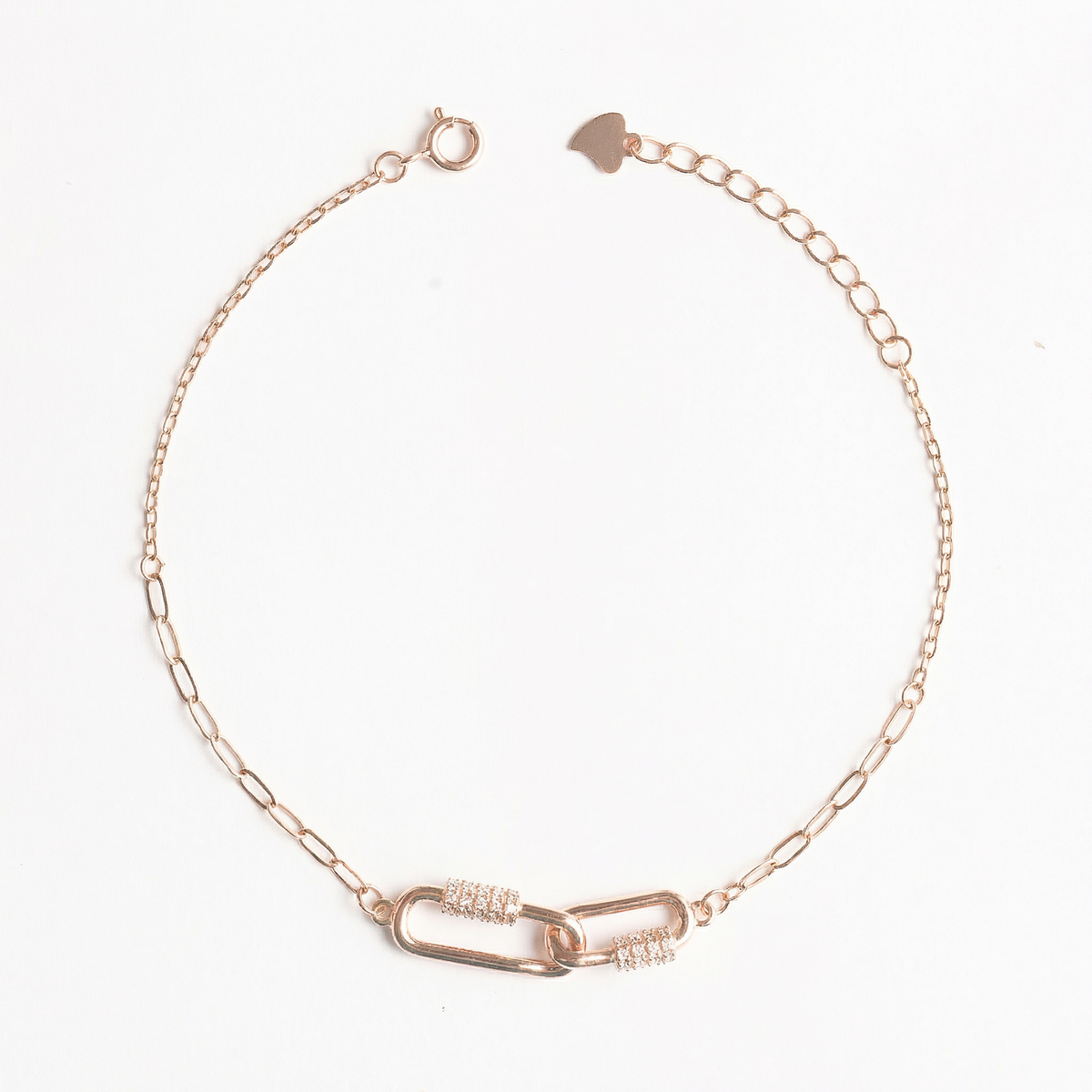 Interlocked Rose Gold Bracelet