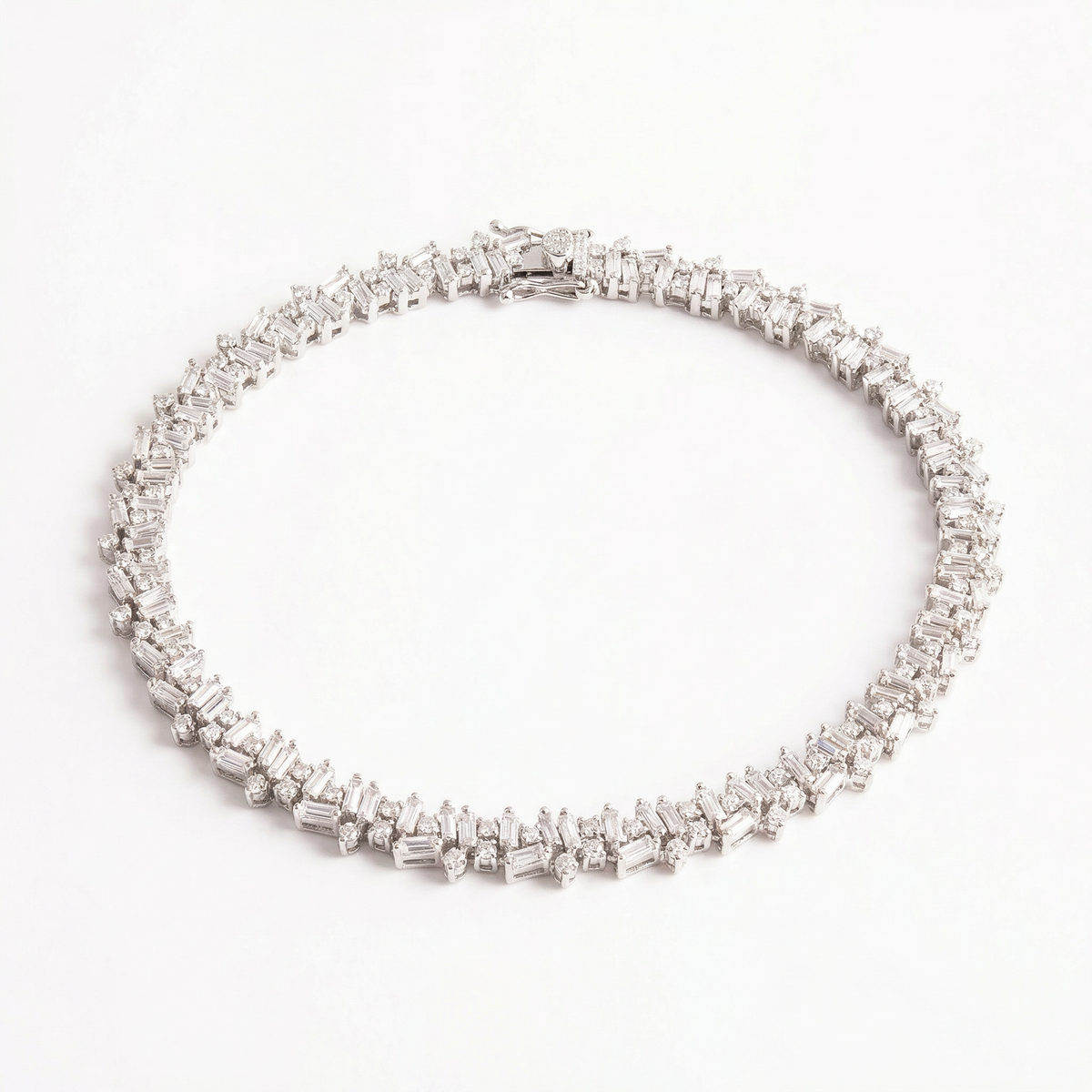 Silver Zircon Choki Tennis Bracelet