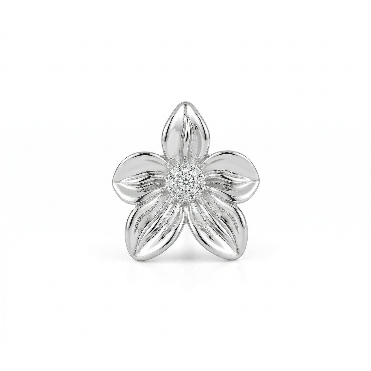 Silver italian flower earrings