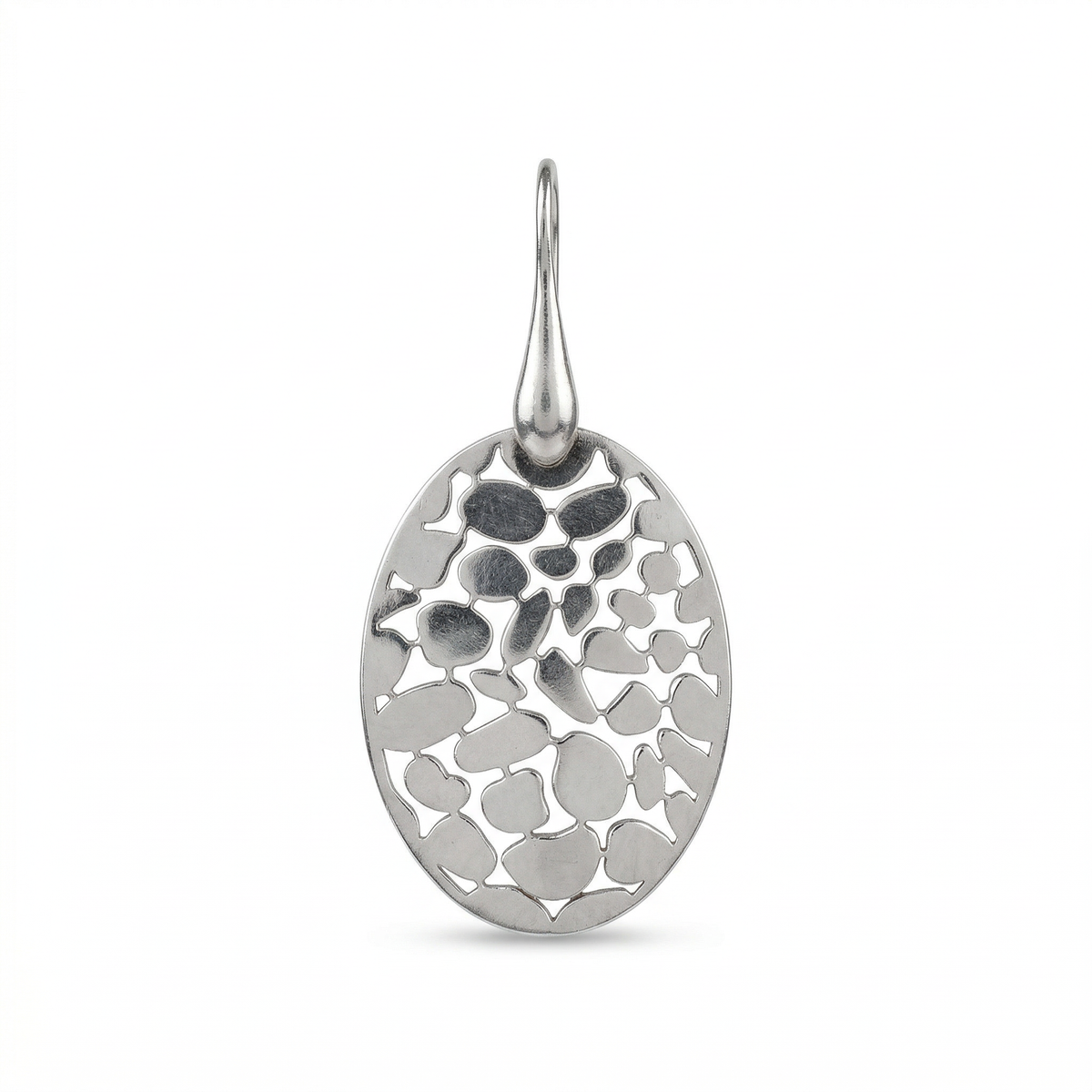 Silver italian designer danglers earrings