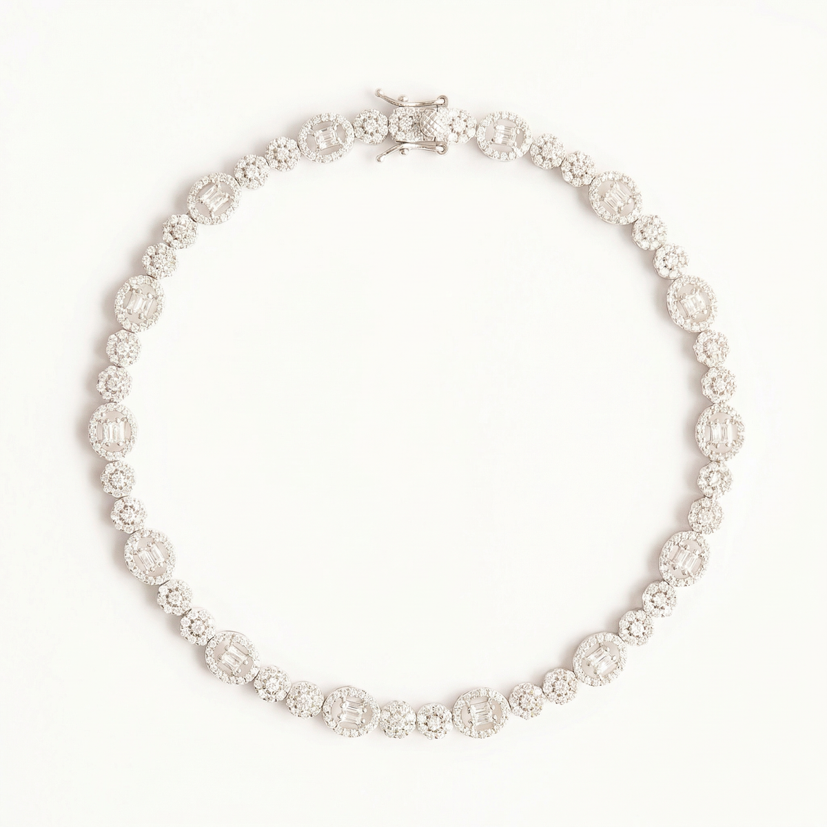 Silver Designer Tennis Bracelet