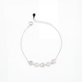 Silver Blooming Diamond Enamel Bracelet