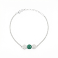 Silver Emerald Glow Bracelet