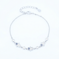 Silver EvilEye Cz Bracelet