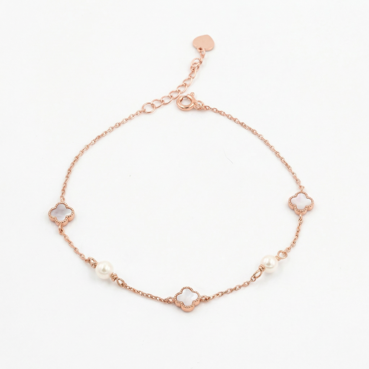 Rose Gold  Pearlescent Enamel Bracelet