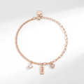Rose Gold Love-Inscribed Delicate Bracelet