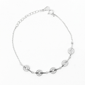 Silver Sparkling Circle Bracelet
