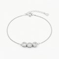 Silver Triple Circle Solitaire Bracelet
