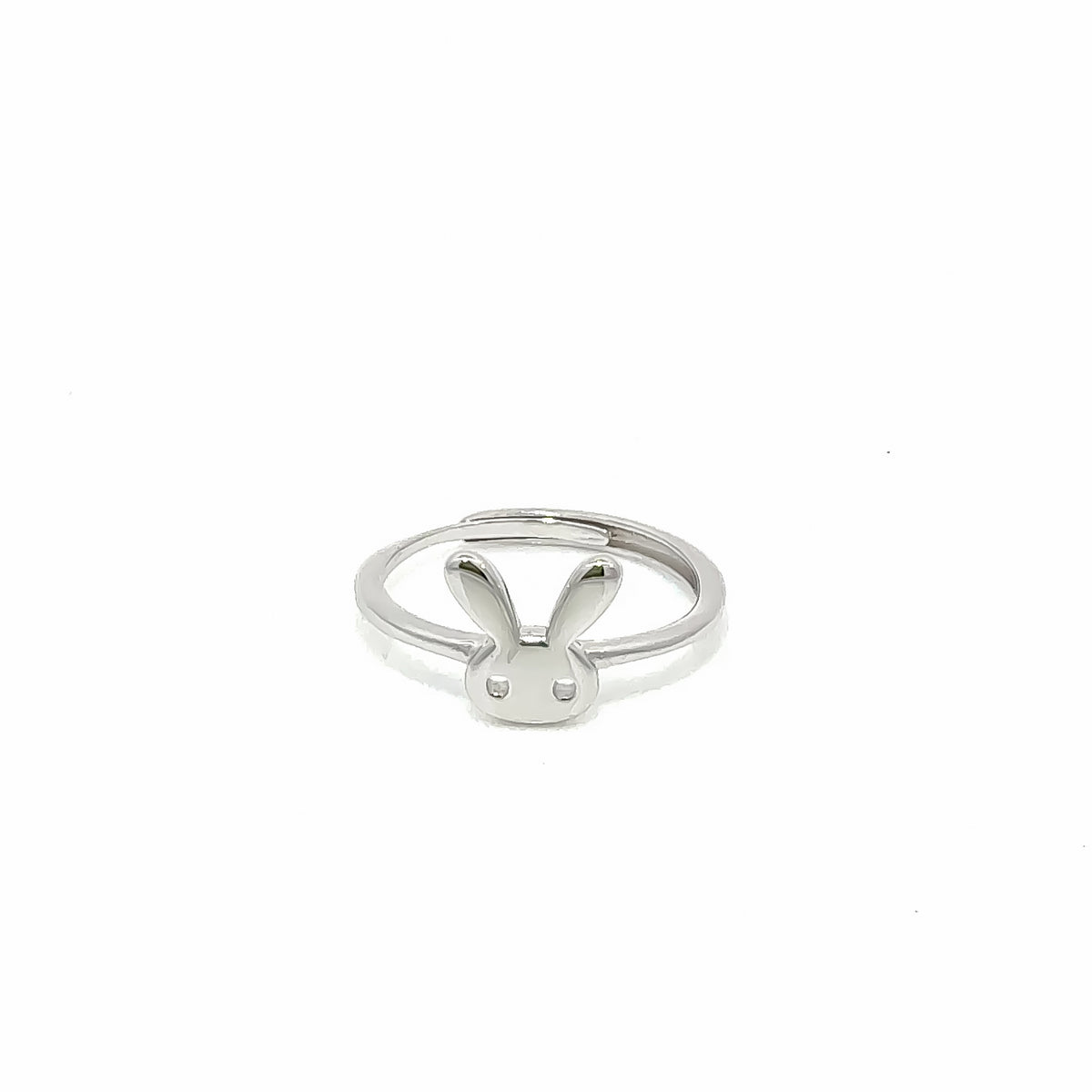 Adjustable Silver Bunny Ring