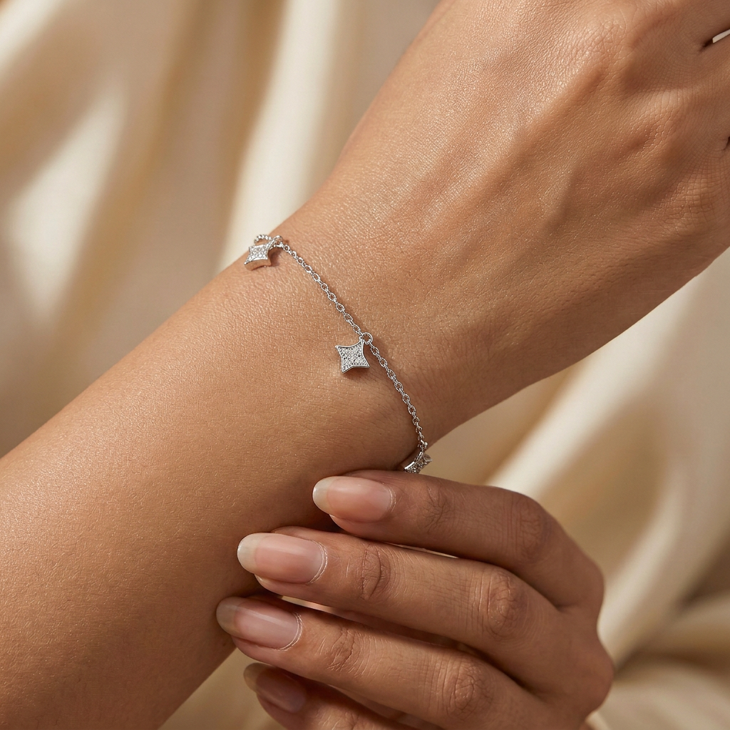 Rombus Star Fashion Silver Bracelet