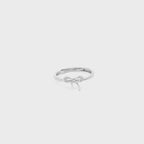 Adjustable Silver Bow Ring