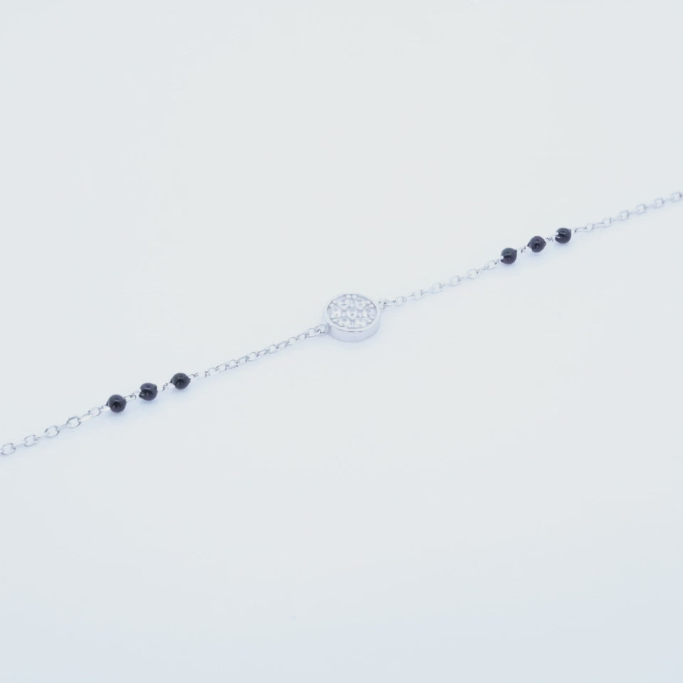 Silver Cz Fitted Hand Mangalsutra