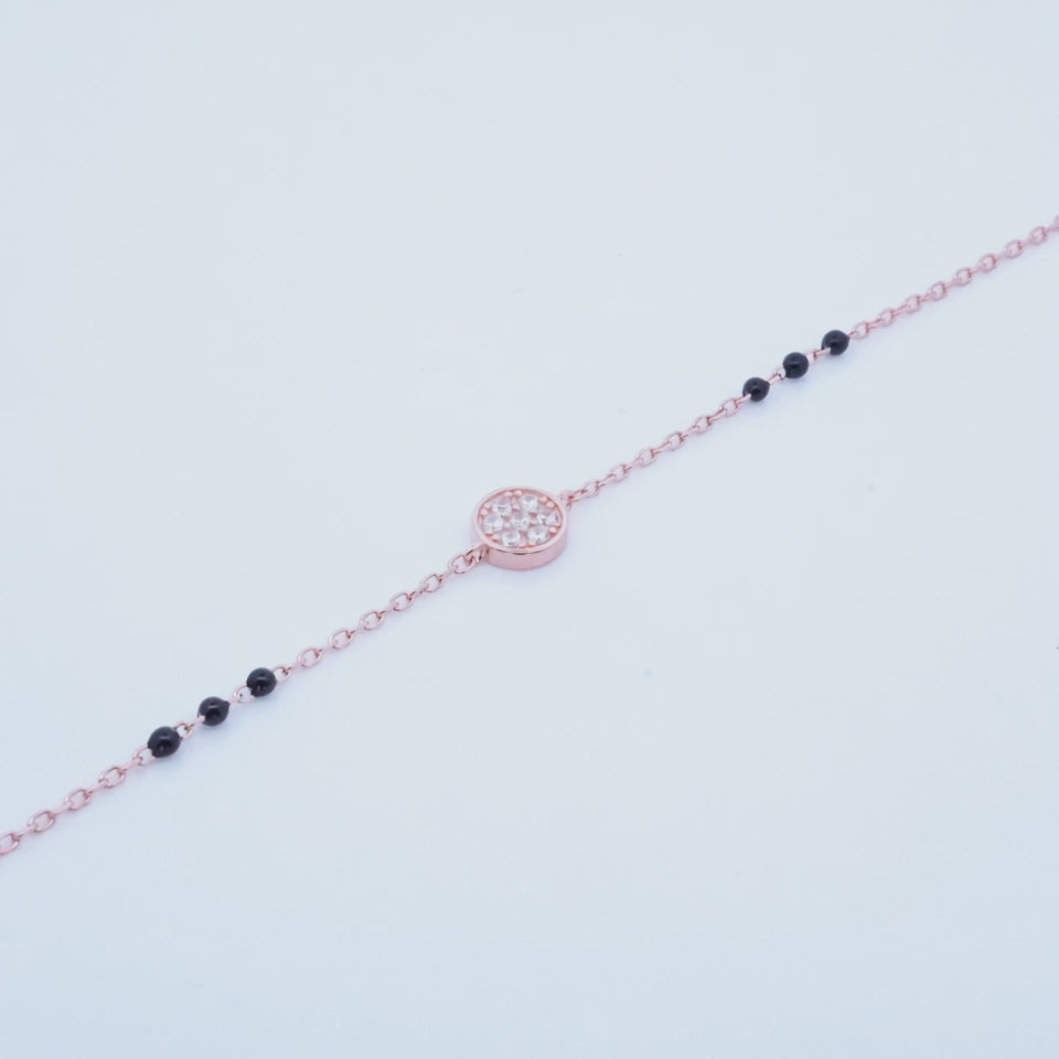 Rosegold Cz Fitted Hand Mangalsutra