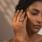 Women's Emerald-Cut Pink Sapphire Eternity Ring