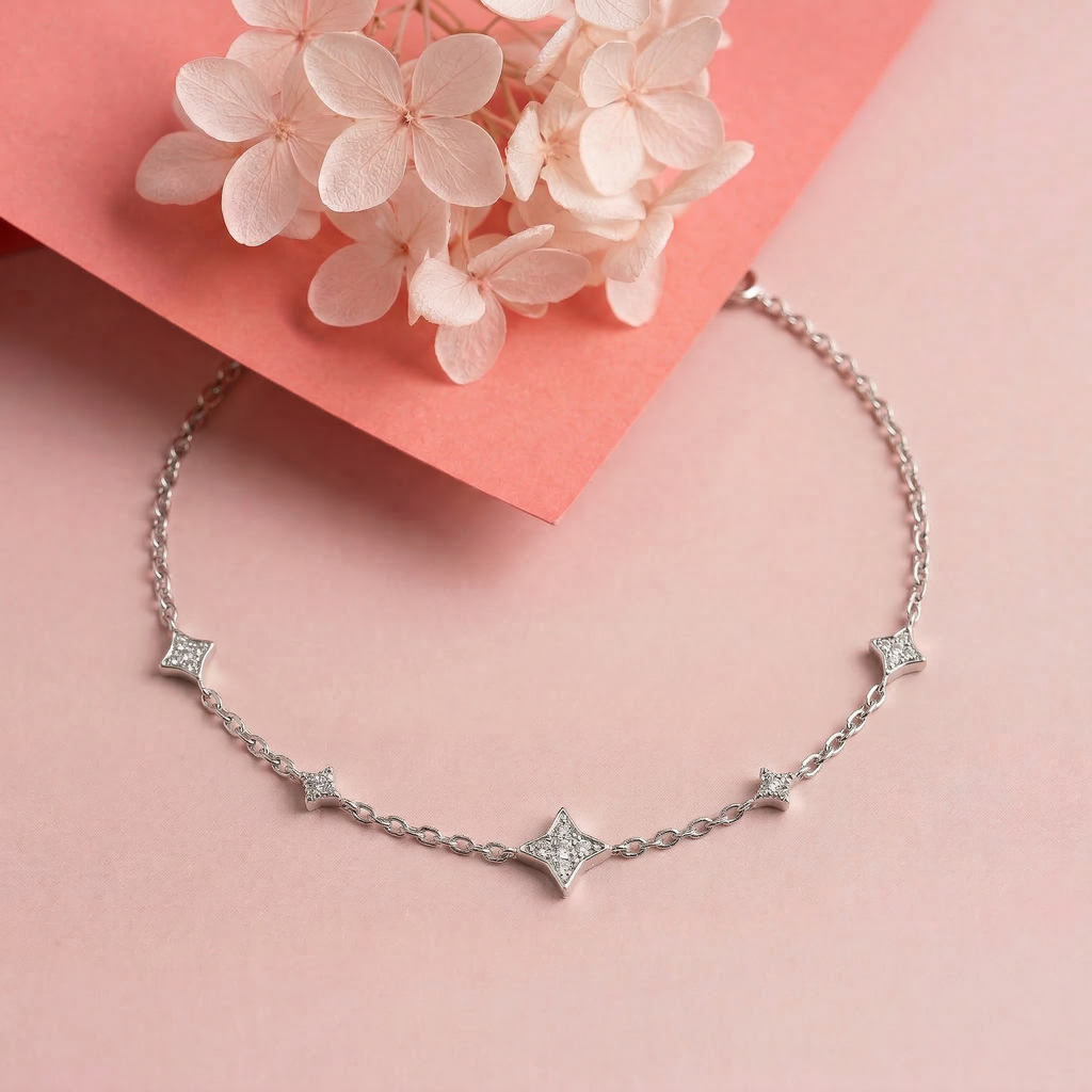 Rombus Star Fashion Silver Bracelet