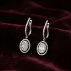 Silver choki heavy dangler earrings