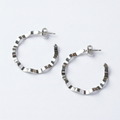 Silver italian single loop earrings