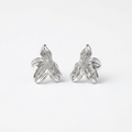 Silver italian flower earrings